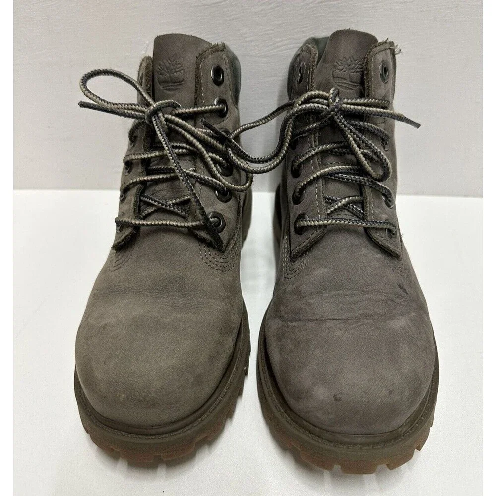 Timberland toddler size US-11.5 UK 11 EU 29 gray suede lace up boots